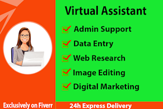 do admin support, web research, data entry, copy paste work