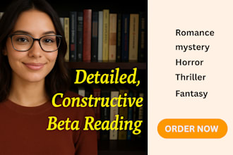 beta read and critique your sci fi, romance fantasy ya novel or manuscript
