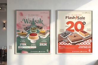design eye catching food posters or flyer to boost sales