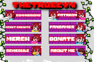 design twitch panel graphics
