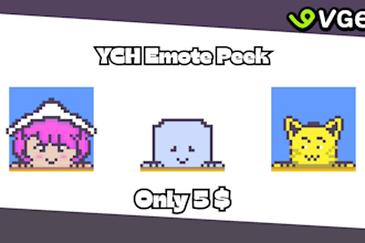 make your character to pixel art ych peek emote