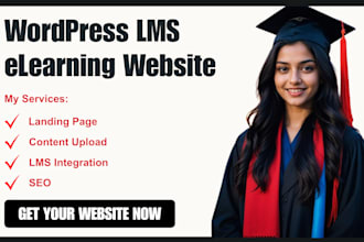 create a wordpress lms or elearning website for schools and online courses