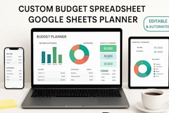 create custom excel google spreadsheet planner