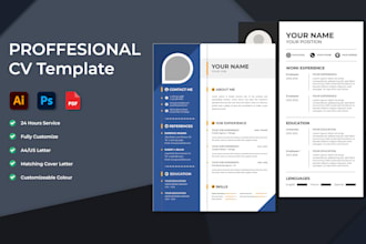 design a clean and editable resume CV template in canva
