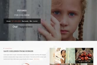nonprofit, charity, ngo, 501c3, donation, non profit website on wordpress, wix