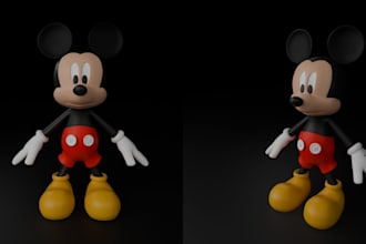 cute 3d cartoon character, 3d stylized character, 3d character model, 3d model
