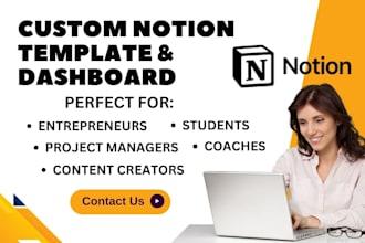 design notion template, notion planner, notion workspace dashboard notion expert