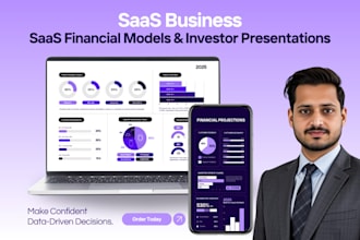 create saas financial forecast with pitch deck