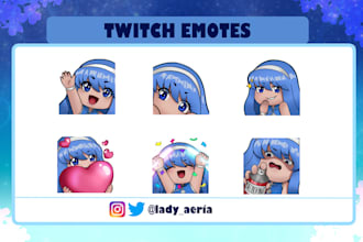 create custom chibi twitch emotes