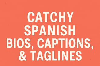 translate short bios, captions or phrases between spanish and english