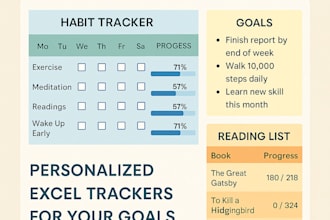 create personalized excel trackers for your goals and hobbies