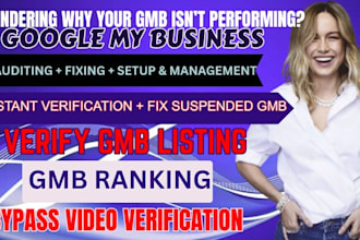 setup, reinstate suspended gmb and do google my business profile verification
