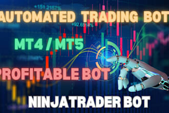 develop custom automated profitable trading bot for mt4 mt5 and ninjatrader 8
