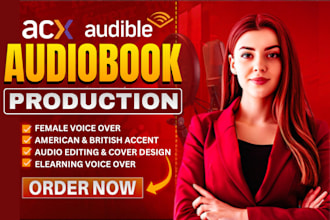 narrate audible acx audiobook with female welsh voice over, american voice over