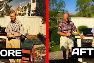 restore old, damaged, or faded photos professionally