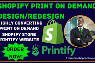 setup shopify print on demand printify printful etsy shopify website pod store