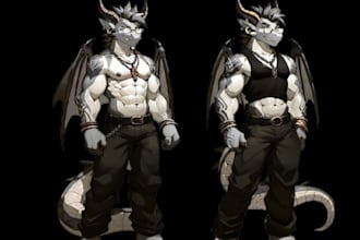 draw furry reference sheet commission furry character fursona oc furry ref sheet