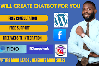 do ai chatbot tidio to wordpress, create chatbot with manychat, intercom,fin ai