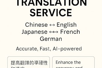 expert multilingual translation and polishing chinese english japanese french ge