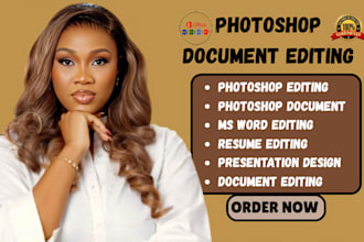 create, edit, format all documents in photoshop and microsoft word documents