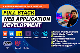 develop custom full stack web application using PHP laravel mysql