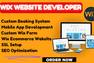 do custom wix form, mobile app, booking system, ecommerce, wix seo, SSL setup
