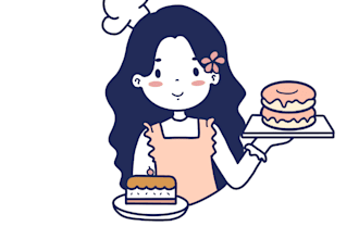 create cute illustration logo design based on request