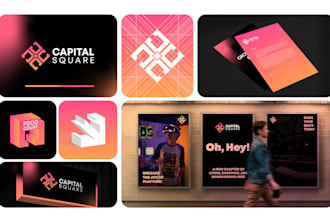 design custom logo with brand style guide and branding kit