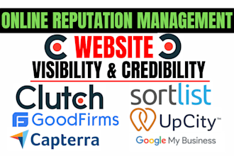 increase reputation of your website via clutch upcity sortlist gmb designrush