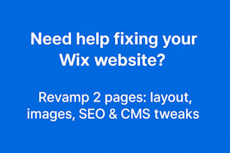 troubleshoot and fix design or cms issues on your wix or wix studio website
