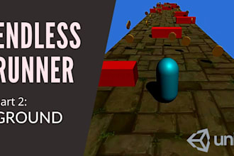 develop 3d endless runner game, 3d multiplayer runner game for you in unity