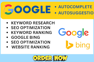 setup google bing autocomplete autosuggestion keyword research seo optimization