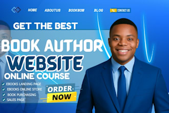author website, book author website, author landing page,  ebook website