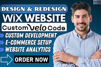 develop wix website using wix velo, wix code and databases