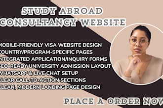 study abroad website visa consultancy website study abroad landing page