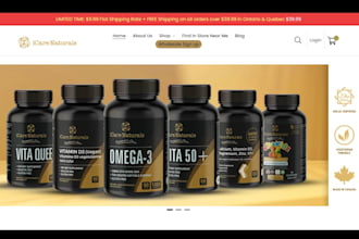 make nutraceutical website supplement shopify store wordpress supplement website