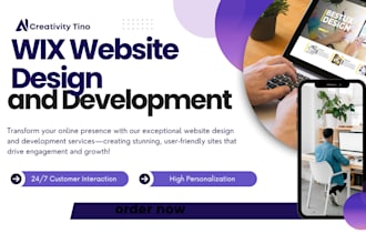 build wix website design, wix website redesign, or wix online store