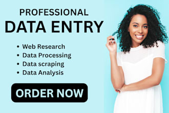 be your trusted virtual assistant, data entry, web research