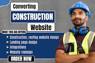 create roofing, contractor, construction, hvac, electrician, plumbing website