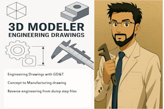 creat 3d models and engineering drawings from concept