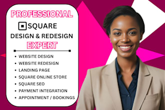 square website design squarespace landing page square online store or sqaureup