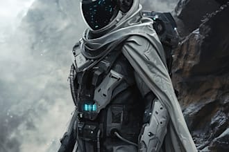 draw custom fantasy or scifi characters design illustrations