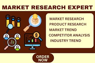do in depth market research product research competitor analysis industry trend