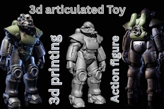 model flexi toy bjd doll articulated model action figure joint  stl for printing