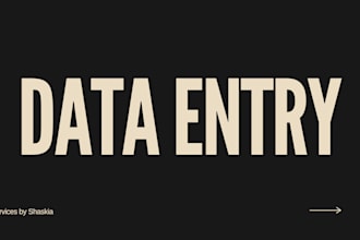 do data entry, design excel, convert pdfs, and web research