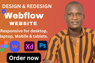 design and redesign a responsive website in webflow