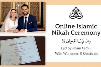 conduct your online nikah with witnesses and certificate