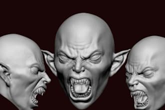 sculpt 3d models, action figure, toy and character for 3d printing