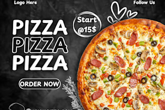 create food posters for restaurant or shop using canva