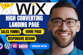 build a clean responsive wix landing page for your business